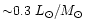 ${\sim}0.3~L_{\odot}/M_{\odot}$
