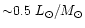 ${\sim}0.5~L_{\odot}/M_{\odot}$