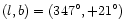 $(l,b)=(347^{\circ },+21^{\circ })$