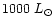 $1000~L_{\odot}$
