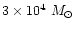 $3\times10^{4}~M_{\odot}$