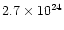 $2.7\times10^{24}$