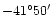 $-41^{\circ}50{'}$