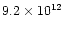 $9.2\times 10^{12}$
