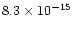 $8.3 \times 10^{-15}$