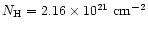 $N_{\rm H}=2.16 \times 10^{21}~{\rm cm}^{-2}$