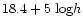$18.4+5~{\rm log}h$