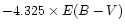 $-4.325\times E(B-V)$