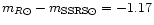 $m_{R\odot }-m_{{\rm SSRS}\odot }=-1.17$