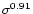 $ \sigma ^{0.91}$