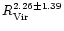 $R_{\rm Vir}^{2.26\pm 1.39}$