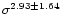 $ \sigma ^{2.93\pm 1.64}$