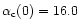 $\alpha_{\rm c}(0)=16.0$