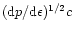 $({\rm d}p/{\rm d}\epsilon)^{1/2}c$