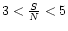 $3 < \frac{S}{N} <5$
