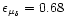 ${\epsilon}_{\mu_{\delta}} = 0.68$