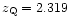 $z_{\rm Q} = 2.319$