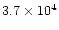 $3.7 \times 10^4$