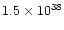 $1.5 \times 10^{38}$