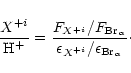\begin{displaymath}{ {X^{+i} \over {\rm H^{+}}} }
={ { F_{X^{+i}} / F_{\rm Br_\...
...\over
{ \epsilon_{X^{+i}} / \epsilon_{\rm Br_\alpha} } }\cdot
\end{displaymath}