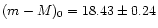 $(m-M)_{0}=18.43\pm0.24$