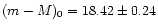 $(m-M)_{0}=18.42\pm0.24$