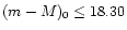 $(m-M)_{0}\leq18.30$