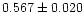 $0.567\pm0.020$