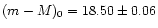 $(m-M)_{0} = 18.50\pm0.06$