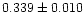 $0.339\pm0.010$