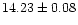 $14.23 \pm0.08$