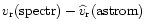 $v_{\rm r}({\rm spectr})-\widehat{v}_{{\rm r}}({\rm astrom})$