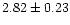 $ 2.82\pm 0.23$
