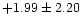 $ +1.99\pm 2.20$