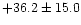 $ +36.2\pm 15.0$