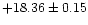 $ +18.36\pm 0.15$