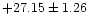 $ +27.15\pm 1.26$
