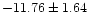 $ -11.76\pm 1.64$