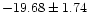 $ -19.68\pm 1.74$