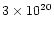 $3\times 10^{20}$