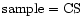 $\rm sample=CS$