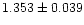 $1.353\pm0.039$