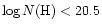 $\log{N(\rm H)} < 20.5$