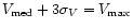 $V_{\rm med}+3\sigma _V=V_{\max}$