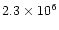 $2.3\times 10^6$