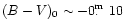 $(B-V)_0 \sim -0\hbox{$.\!\!^{\rm m}$ }10$