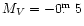 $M_V=-0\hbox{$.\!\!^{\rm m}$ }5$
