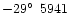$-29\hbox{$^\circ$ }\,5941$