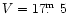 $V = 17\hbox{$.\!\!^{\rm m}$ }5$