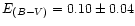 $E_{(B-V)}= 0.10\pm0.04$